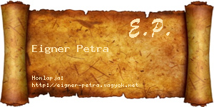 Eigner Petra névjegykártya